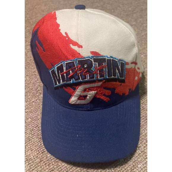 Vintage 90s Mark Martin 6 Nascar Valvoline Logo Athletic Splash Snapback Hat Cap - Picture 6 of 9